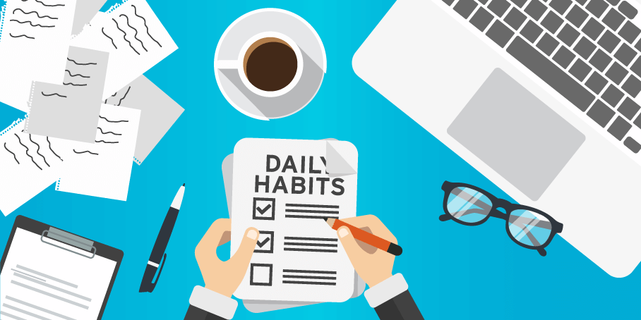 business owner checking off daily habits